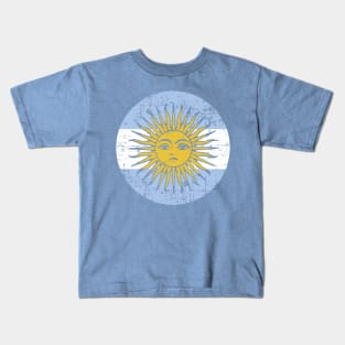 Argentina Flag - grunge Kids T-Shirt